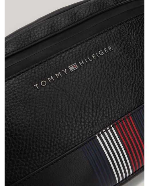 Tommy Hilfiger Black Metal Logo Bum Bag for men