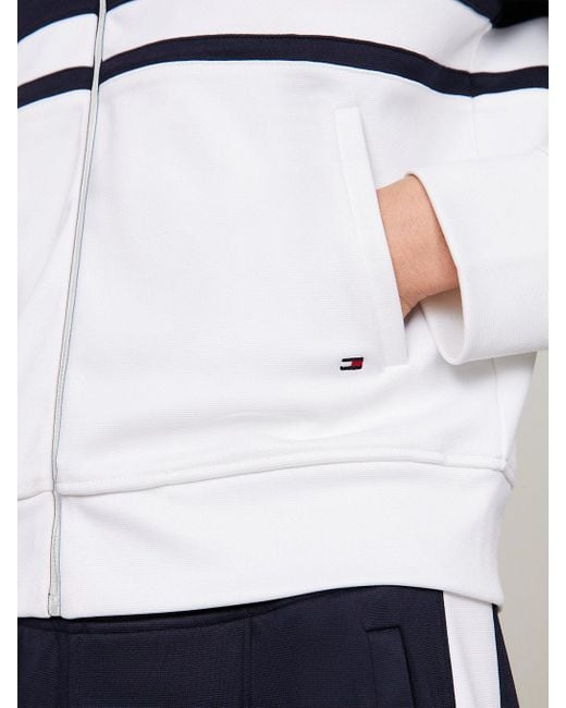 Veste de sport zippée colour-block Tommy Hilfiger en coloris Blue