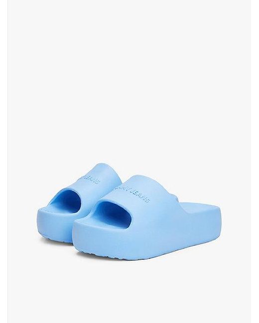 Tommy Hilfiger Platformsandaal Met Logo in het Blue