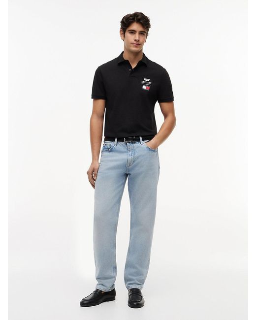 Tommy Hilfiger Black Th X Cadillac Formula 1® Team Logo Polo Shirt for men