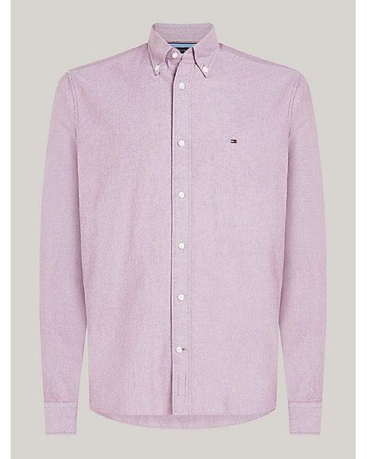 Tommy Hilfiger Heritage Regular Fit Oxford-overhemd in het Purple voor heren