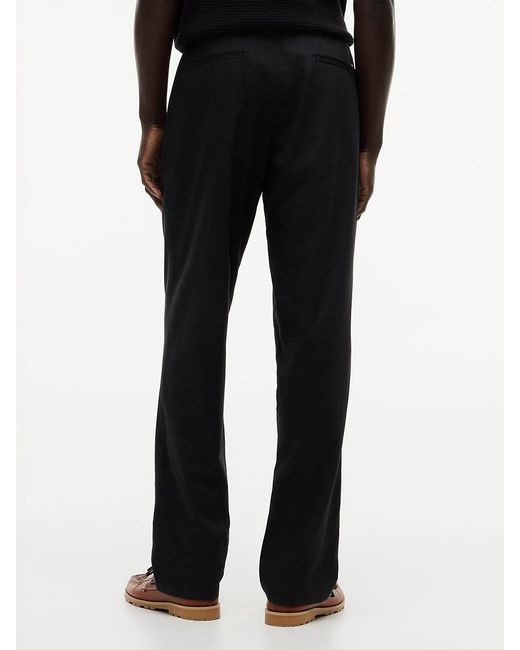Tommy Hilfiger Black Dover Elasticated Regular Twill Chinos for men