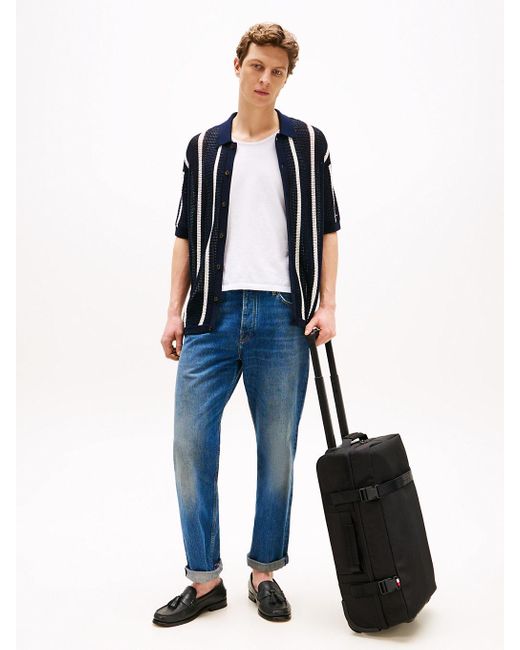 Tommy Hilfiger Black Soft Shell Cabin Suitcase for men