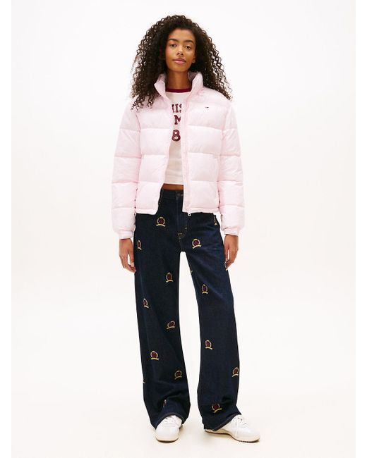 Tommy Hilfiger Pink Packable Shiny Puffer Jacket