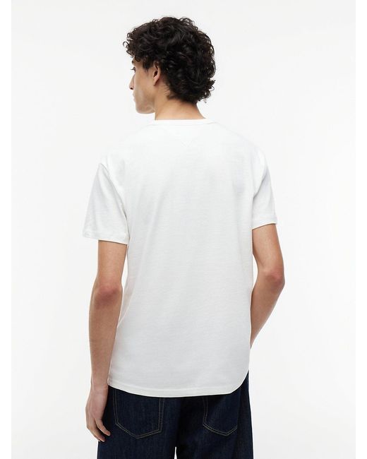 Tommy Hilfiger White Tommy Flag Crew Neck T-shirt for men