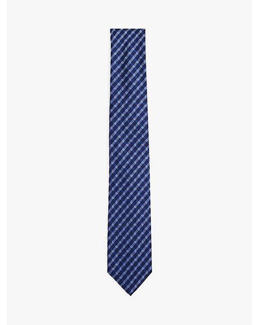 Tommy Hilfiger Zijden Stropdas Met Oxford-Ruit in het Blue voor heren
