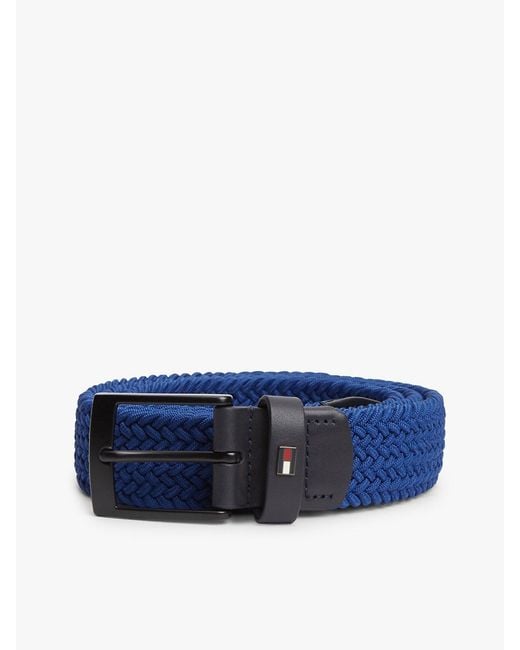 Cintura Elastica Con Fibbia Quadrata di Tommy Hilfiger in Blue da Uomo