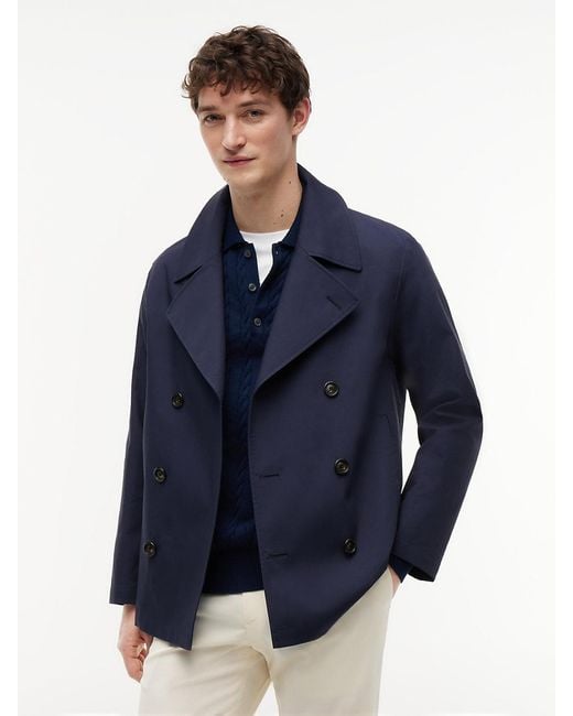 Tommy Hilfiger Blue Tech Regular Fit Double Faced Coat for men