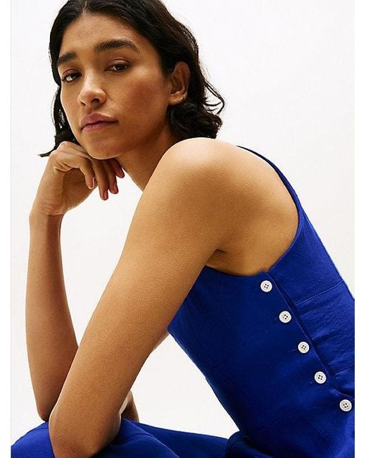 Tommy Hilfiger Blue The Runway Collection Slim Fit Midi-Kleid