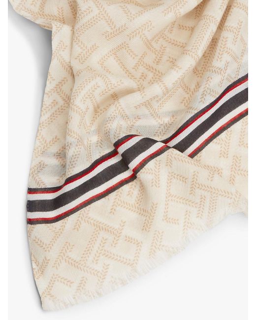 Tommy Hilfiger Natural Th Monogram Lightweight Scarf