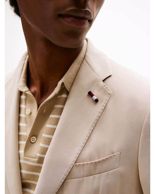 Tommy Hilfiger Natural Slim Single Breasted Suit for men