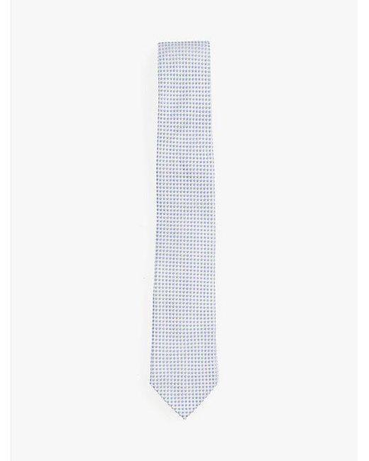 Tommy Hilfiger Das Van Zijde-Jacquard Met Geometrisch Motief in het White voor heren