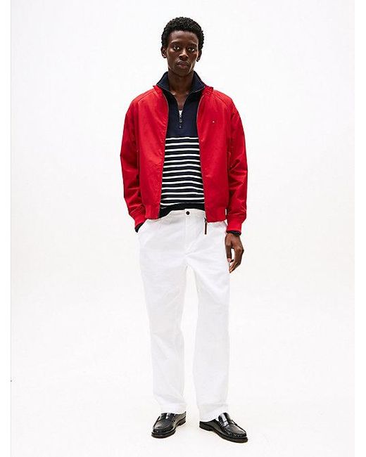 Tommy Hilfiger Relaxed Fit Harrington Jack in het Red voor heren