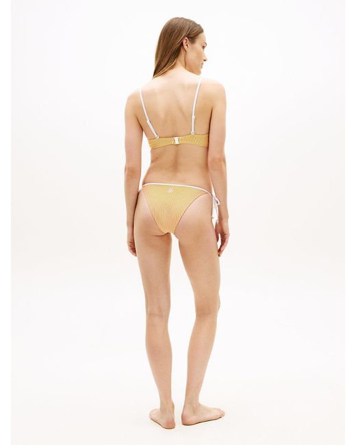 Tommy Hilfiger Natural Essential Seersucker Side Tie Bikini Bottoms