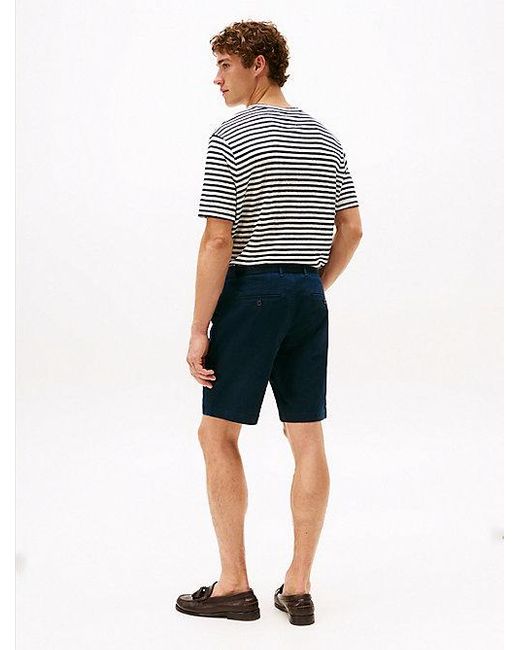 Tommy Hilfiger Brooklyn Slim Fit Chino-Shorts Mit Gürtel in Blue für Herren