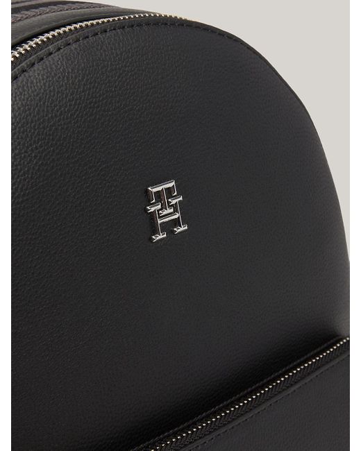 Tommy Hilfiger Black Essential Th Monogram Small Dome Backpack