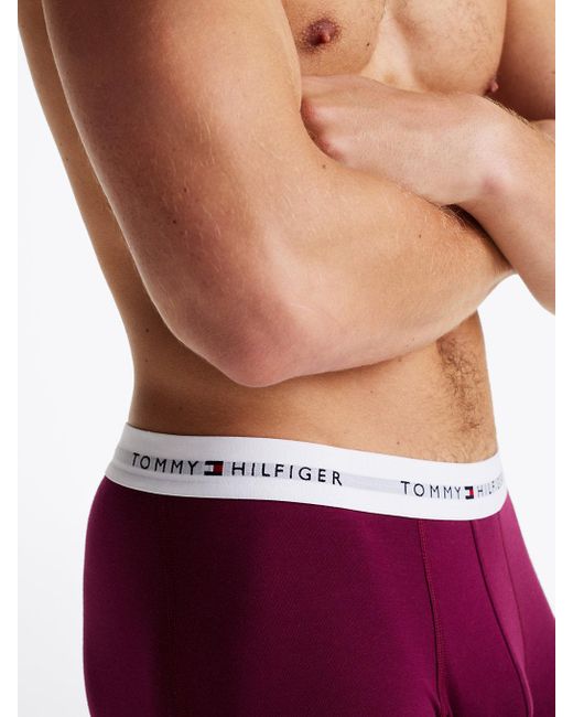 Tommy Hilfiger Red 3-pack Logo Waistband Boxer Briefs for men