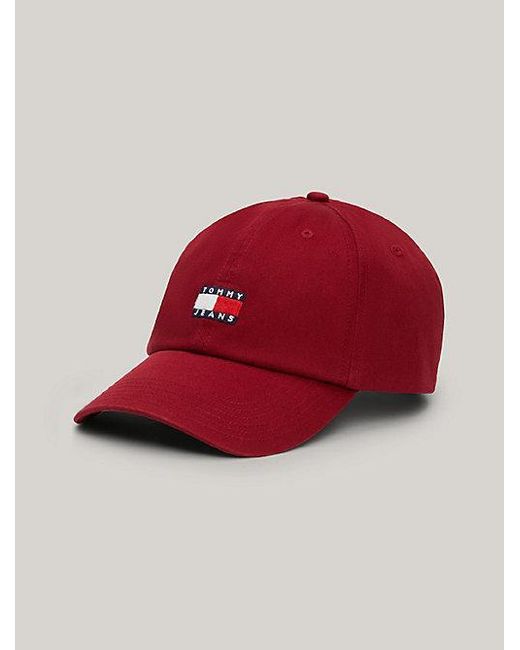 Tommy Hilfiger Red Heritage Baseball-Cap mit aufgesticktem Logo