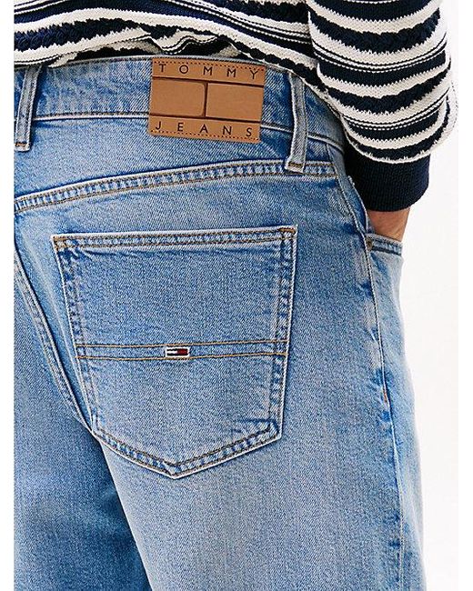 Vaqueros Isaac De Corte Amplio, Con Pernera Cónica Y Efecto Usado Tommy Hilfiger de hombre de color Blue