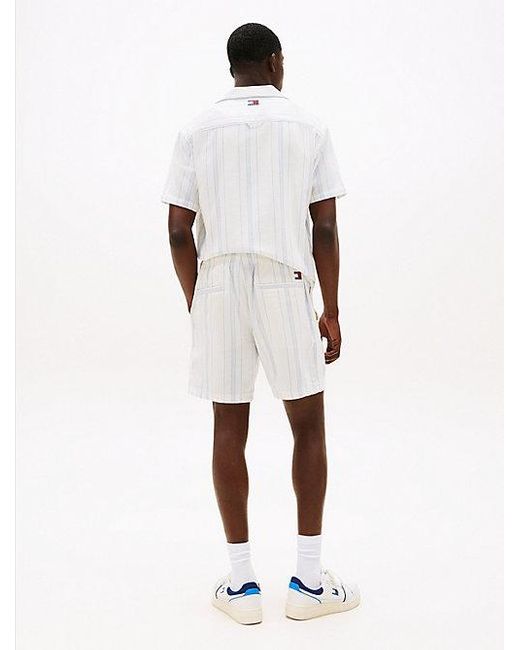 Tommy Hilfiger Regular Fit Short Met Strepen in het White voor heren
