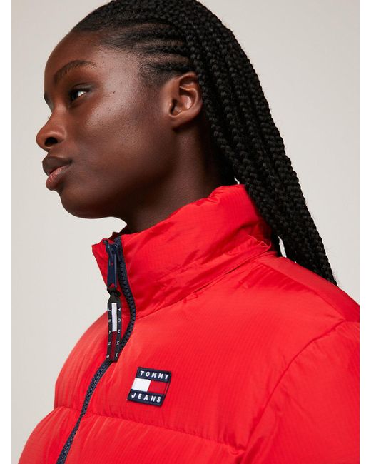 red tommy hilfiger puffer