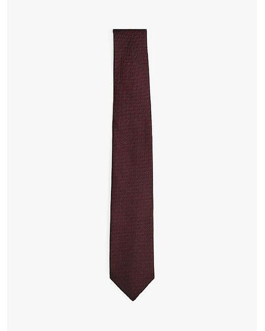 Tommy Hilfiger Zijden Jacquard Stropdas Met Microstip in het Purple voor heren