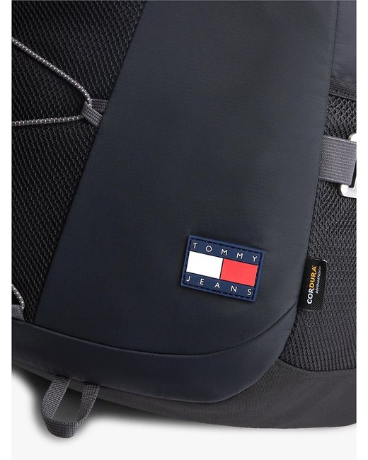 Tommy Hilfiger Blue Outdoor Textile Mesh Pocket Backpack for men