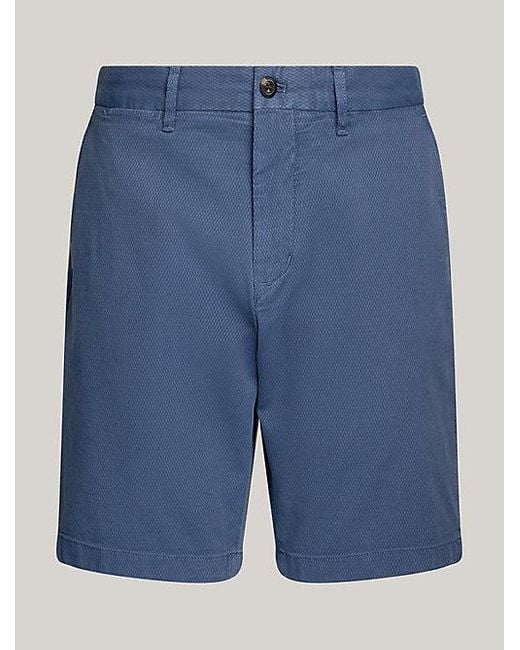 Tommy Hilfiger Harlem Skinny Garment-dyed Chino Short in het Blue voor heren