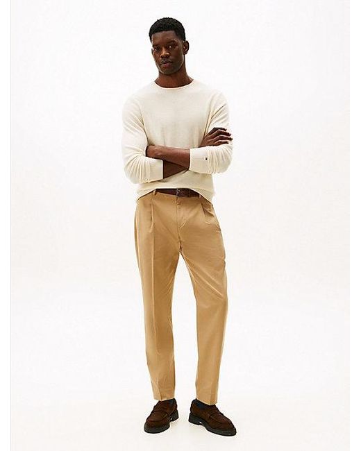 Tommy Hilfiger Smart Casual Trui Van Zuiver Kasjmier in het Natural voor heren