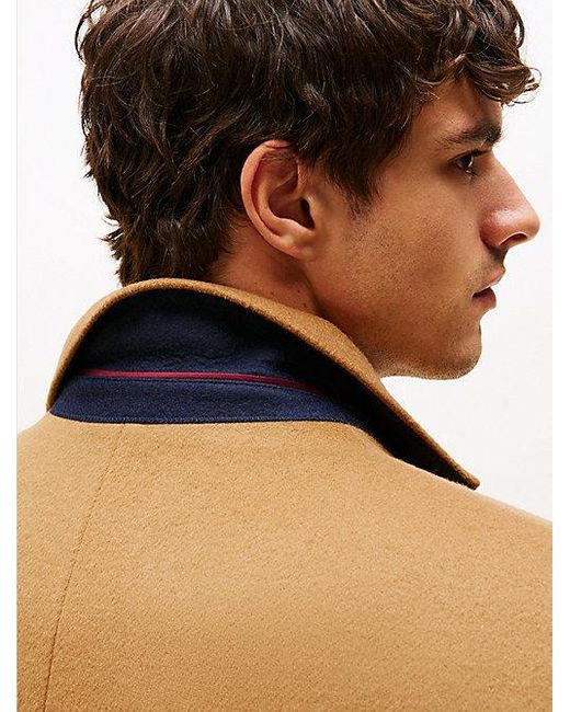 Tommy Hilfiger Smart Casual Single-Breasted Jas Van Wolmix in het White voor heren