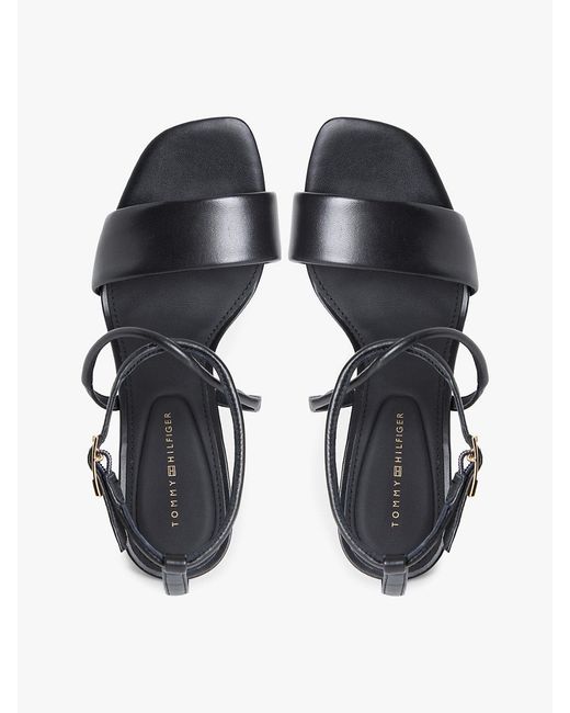 Tommy Hilfiger White Leather Open Toe High Heels