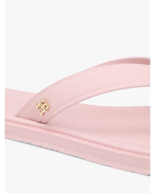 Tommy Hilfiger Pink Chic Th Monogram Flip-flops