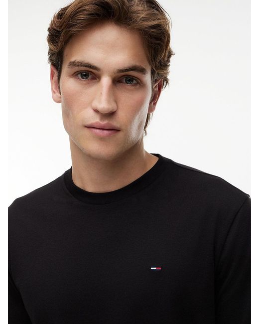 Tommy Hilfiger Black 2-pack Tommy Flag Slim Long Sleeve T-shirts for men