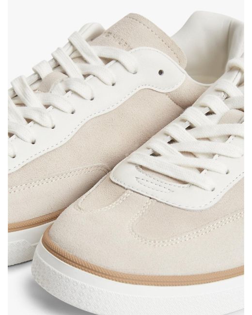 Tommy Hilfiger White Luxe Suede Trainers for men