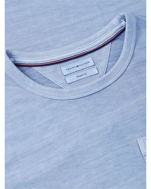 Tommy Hilfiger Blue Patch Pocket Washed T-Shirt for men