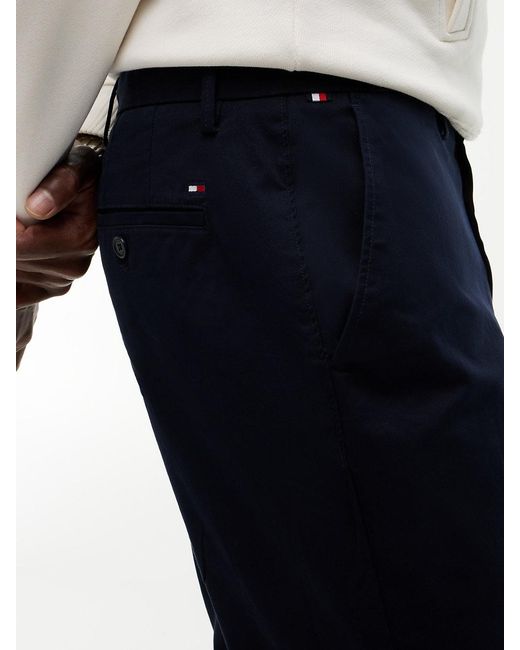 Tommy Hilfiger Blue 1985 Denton Straight Chinos for men