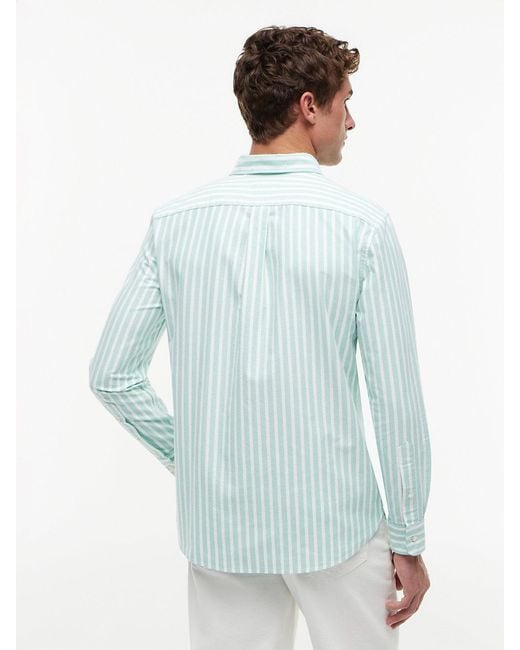 Tommy Hilfiger Blue Regular Fit Stripe Oxford Shirt for men
