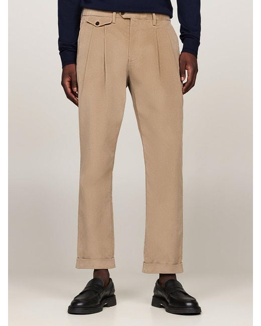 Tommy Hilfiger Natural Tailored Corduroy Trousers for men