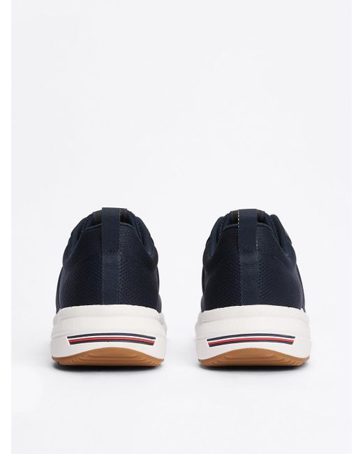 Tommy Hilfiger Blue Knit Cleat Runner Trainers for men