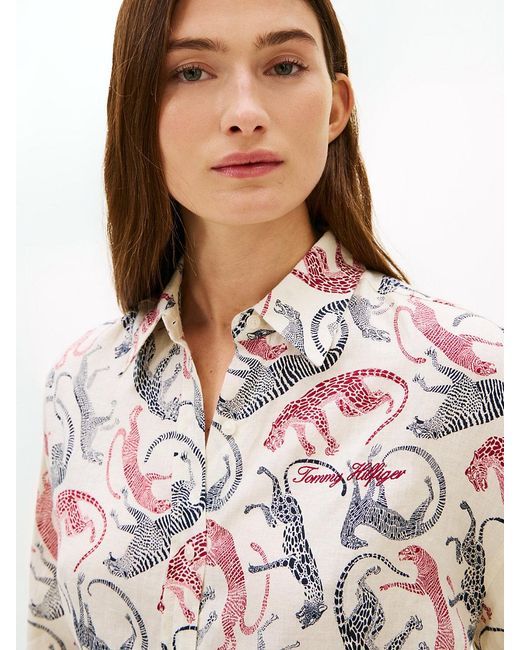 Tommy Hilfiger Natural Pure Linen Oversized Fit Shirt