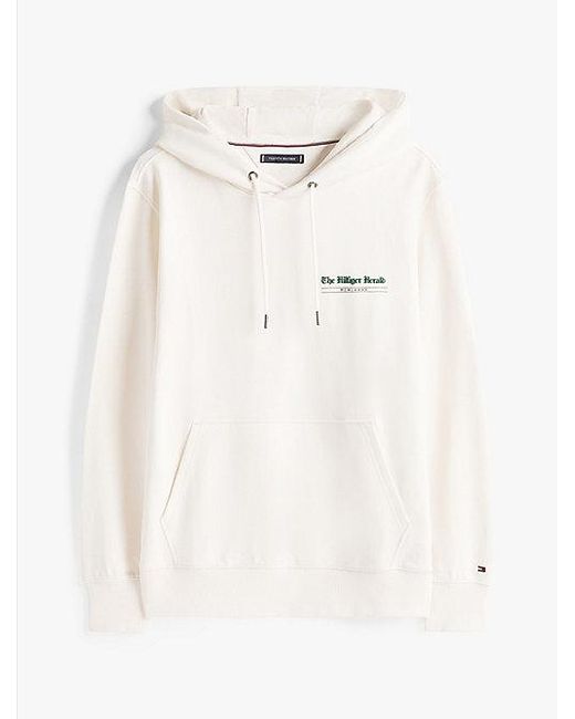 Tommy Hilfiger Terry-Hoodie Mit Grafik Hinten in White für Herren