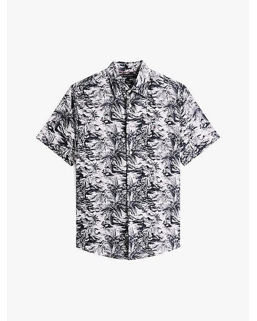Camisa De Puro Lino Con Estampado Tropical Tommy Hilfiger de hombre de color Multicolor