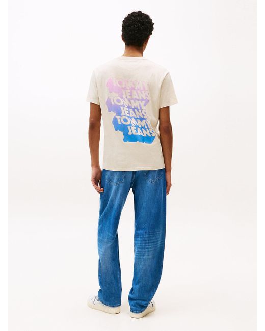 T-Shirt Con Logo 3D E Grafica Sul Retro di Tommy Hilfiger in White da Uomo