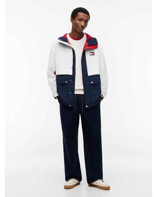 Tommy Hilfiger Blue Logo Regatta Relaxed Ripstop Windbreaker for men