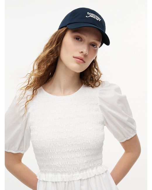 Tommy Hilfiger Blue Logo Embroidery Baseball Cap