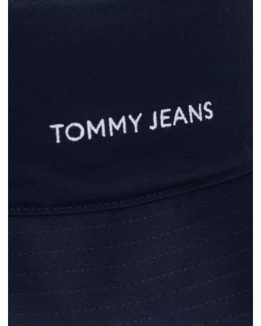 Tommy Hilfiger Blue Logo Embroidery Bucket Hat for men