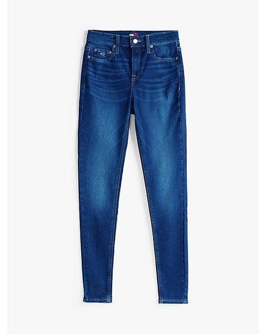 Vaqueros Nora De Corte Ceñido Y Talle Medio Tommy Hilfiger de color Blue