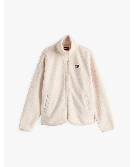 Sudadera De Peluche Con Cremallera Tommy Hilfiger de color Natural