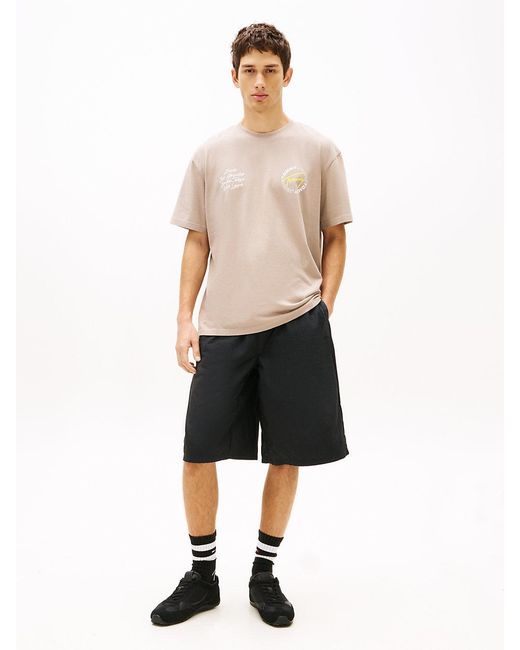 Tommy Hilfiger Natural Circular Back Logo Relaxed T-Shirt for men