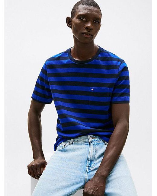 Tommy Hilfiger Regular Fit T-Shirt Mit Brusttasche in Blue für Herren